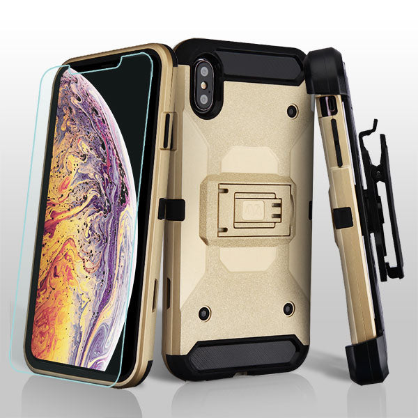 ACC MyBat Kinetic Hybrid Case for Apple iPhone XS Max - Includes Screen Protector