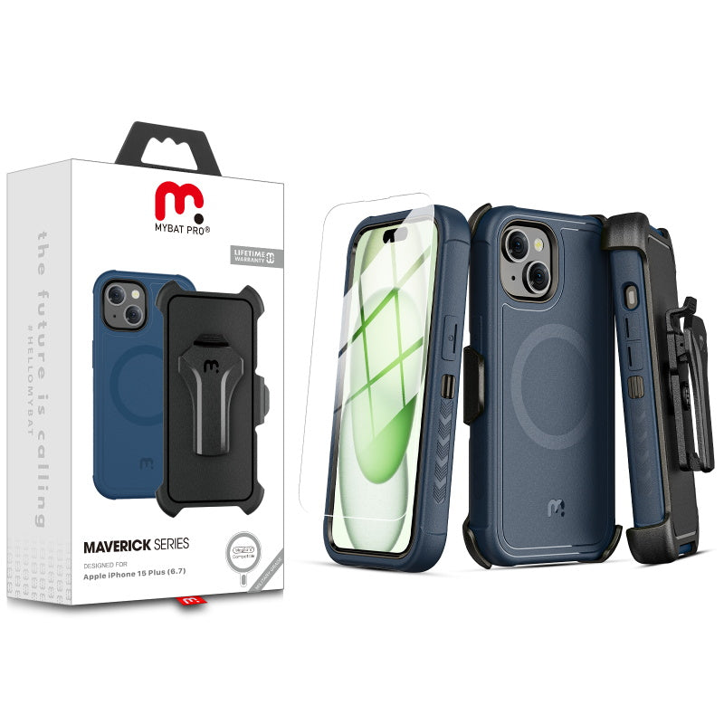 ACC MyBat Pro Maverick Series Case w/ MagSafe for Apple iPhone 15 Plus - Includes Screen Protector