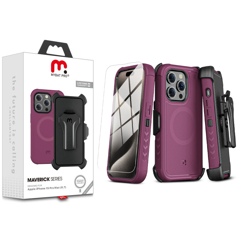 ACC MyBat Pro Maverick Series Case w/ MagSafe for iPhone 15 Pro Max - Includes Screen Protector