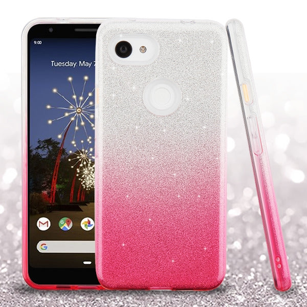 ACC Asmyna Gradient Glitter Hybrid Protector Cover for Google Pixel 3a XL