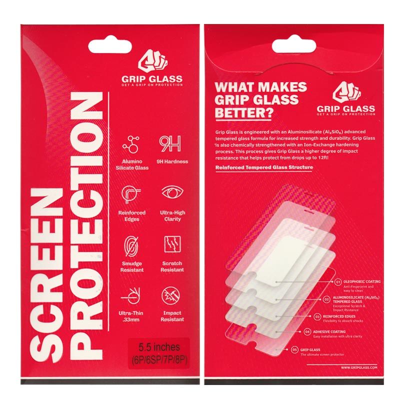 ACC Tempered Glass Screen Protector for iPhone 6 Plus, 6s Plus, 7 Plus, & 8 Plus