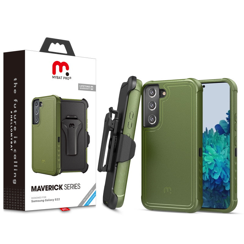 ACC MyBat Pro Antimicrobial Maverick Series Case with Holster for Samsung Galaxy S22