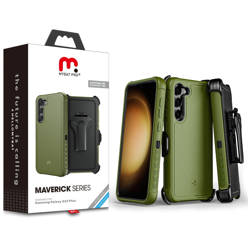 ACC MyBat Pro Antimicrobial Maverick Series Case with Holster for Samsung Galaxy S23 Plus